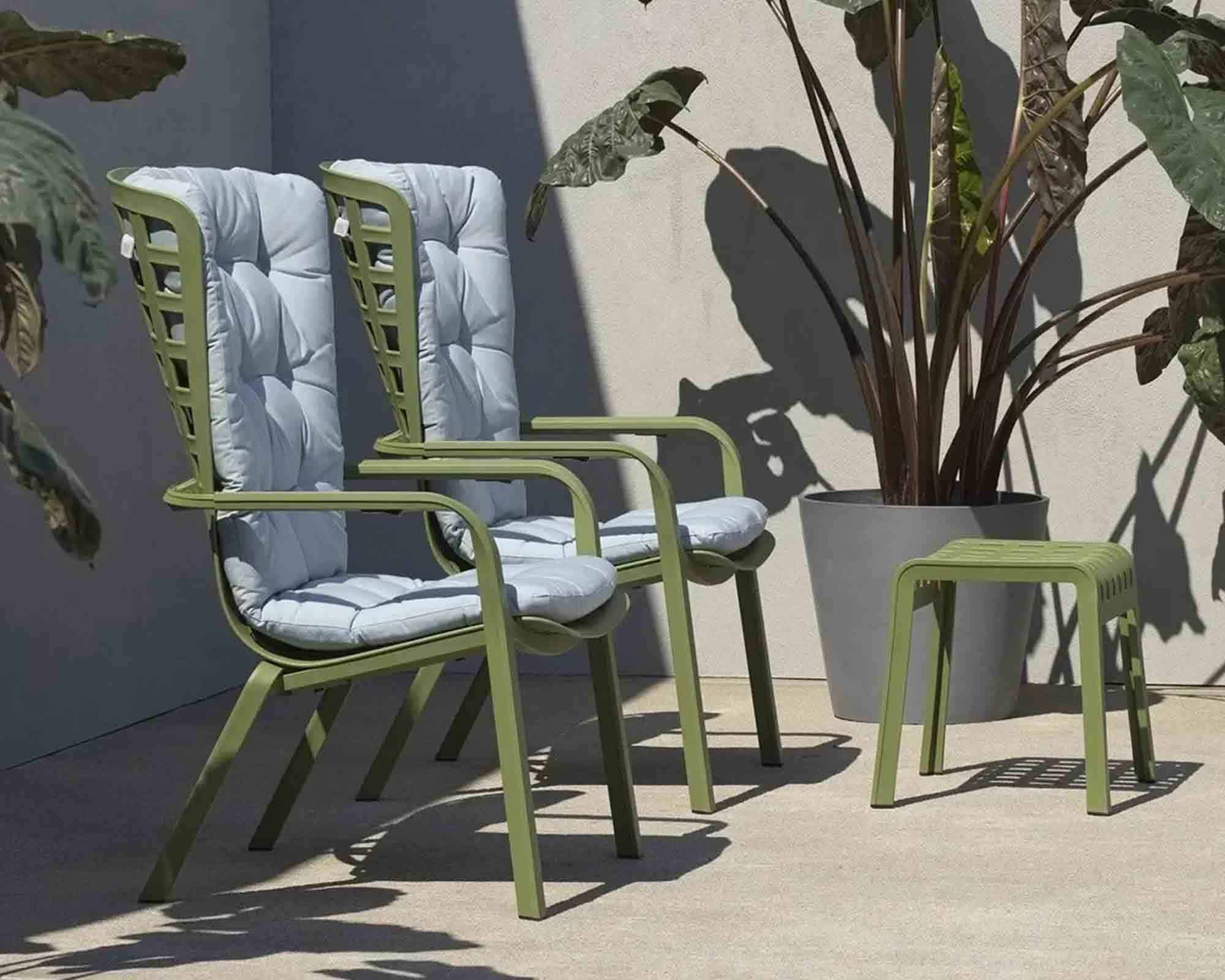 Poggiapiede Poggio Agave 41,5x49x44cm in Resina e Polipropilene - Nardi - immagine 7