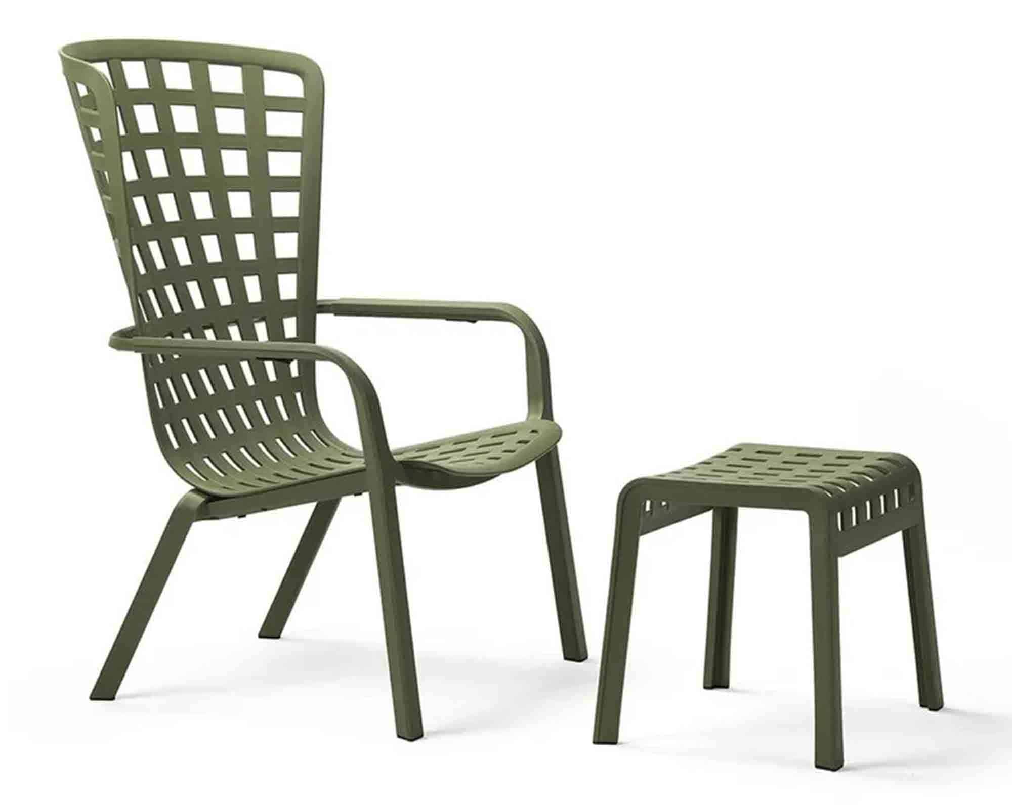 Poggiapiede Poggio Agave 41,5x49x44cm in Resina e Polipropilene - Nardi - immagine 4