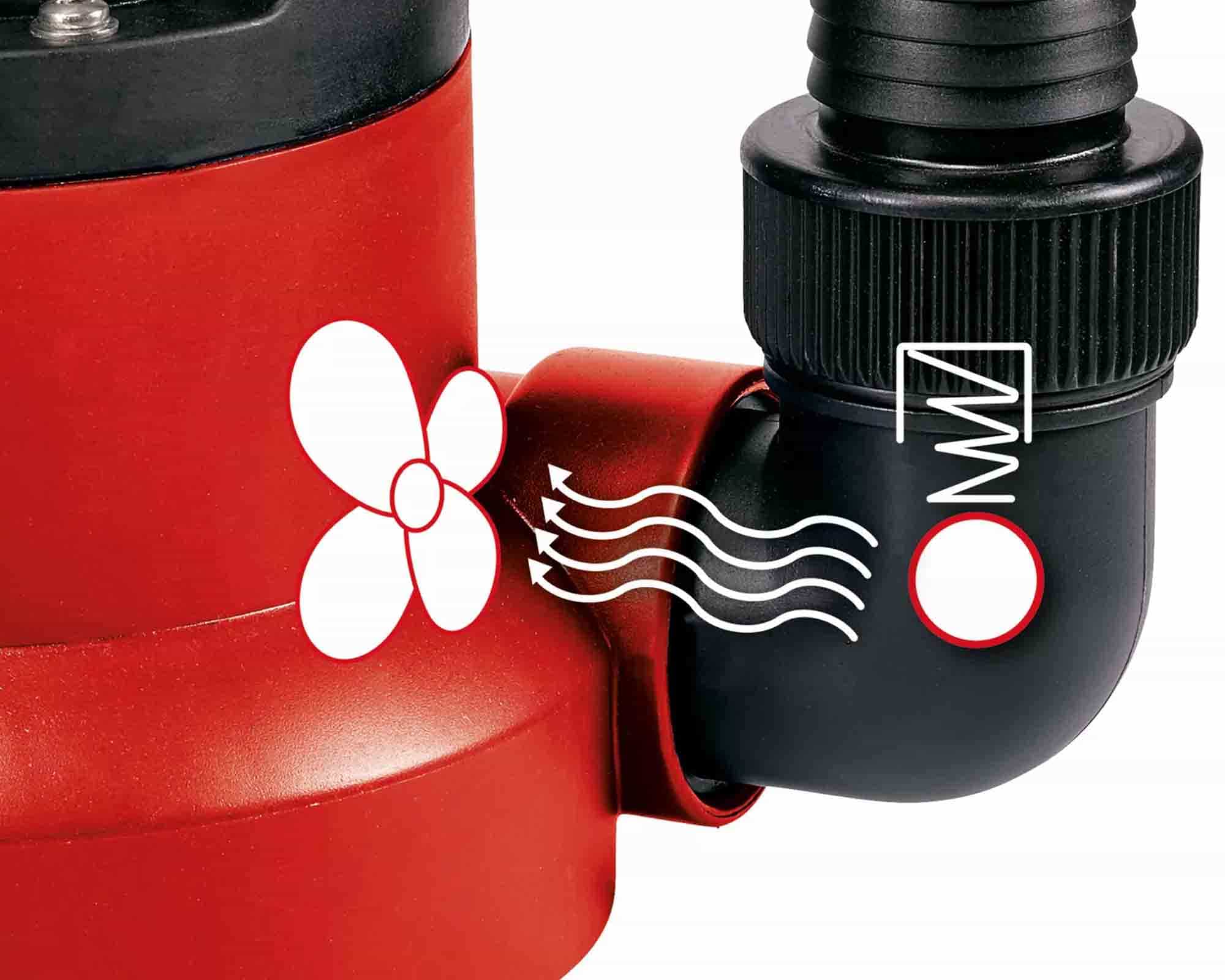 Pompa Immersione Acque Chiare a Fondo Piatto ad Immersione 350 W Portata Max 8000 L/h - Einhel - immagine 6