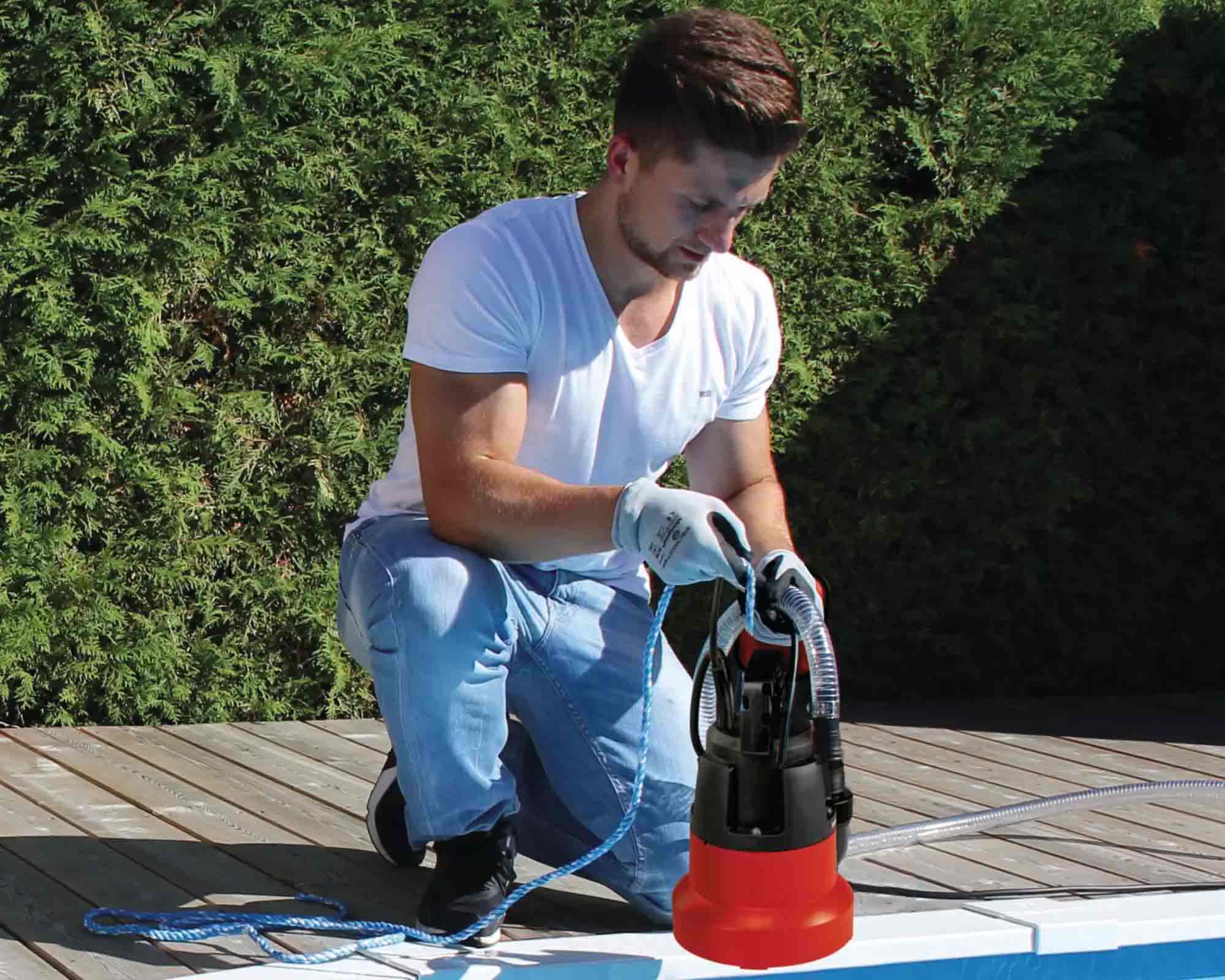 Pompa Immersione Acque Chiare a Fondo Piatto ad Immersione 350 W Portata Max 8000 L/h - Einhel - immagine 8