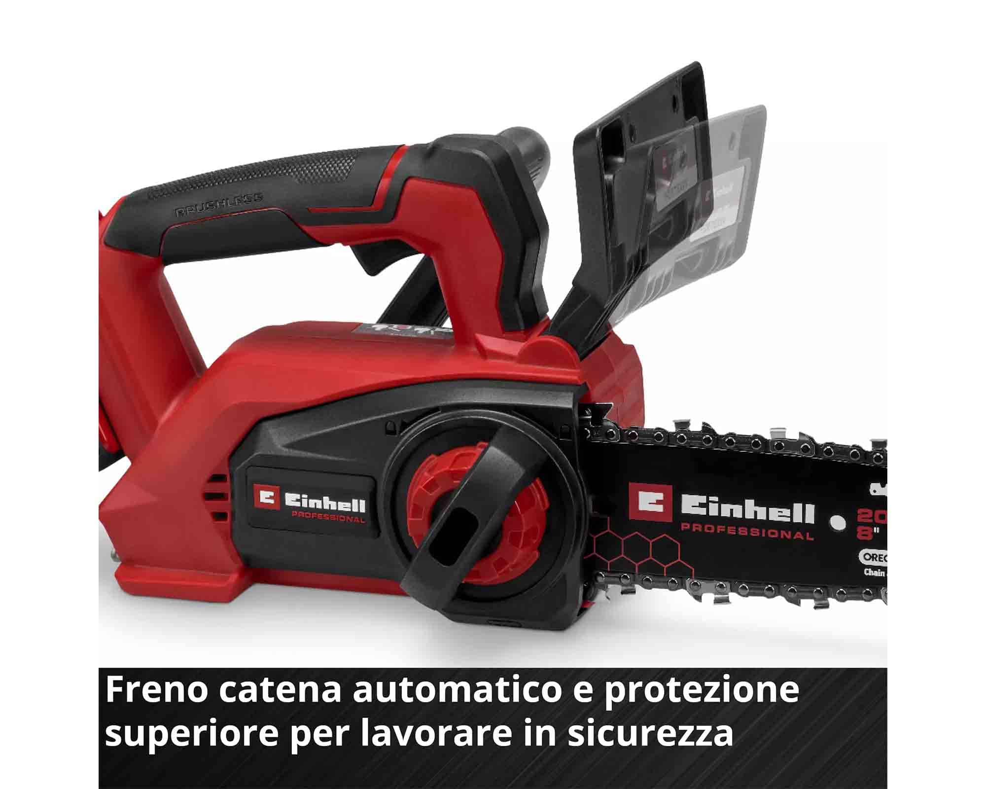 Elettrosega da Pota a Batteria 18 V Motore Senza Spazzole 18/20 TH - Einhel - immagine 6