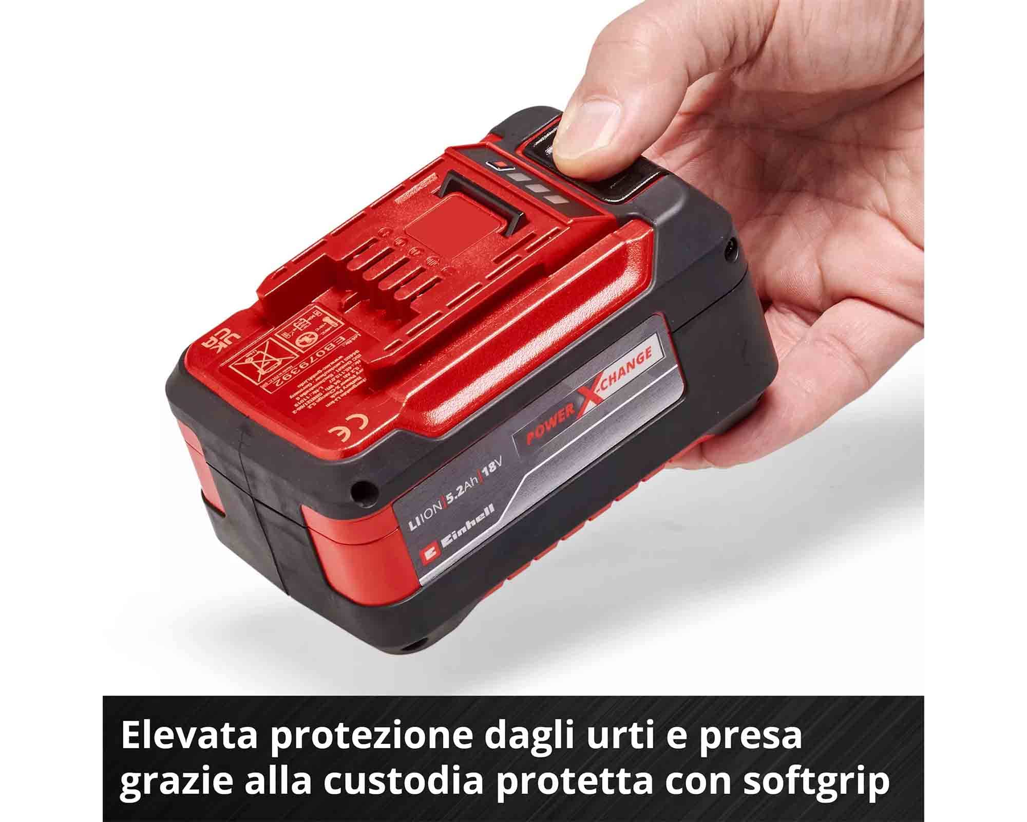 Batteria 5.2 AH con Caricabatterie 18 V Power X-Change - Einhel - immagine 7