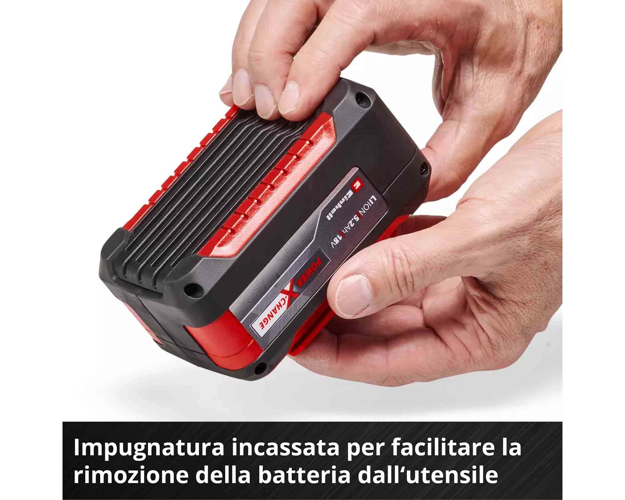 Batteria 5.2 AH con Caricabatterie 18 V Power X-Change - Einhel - immagine 6