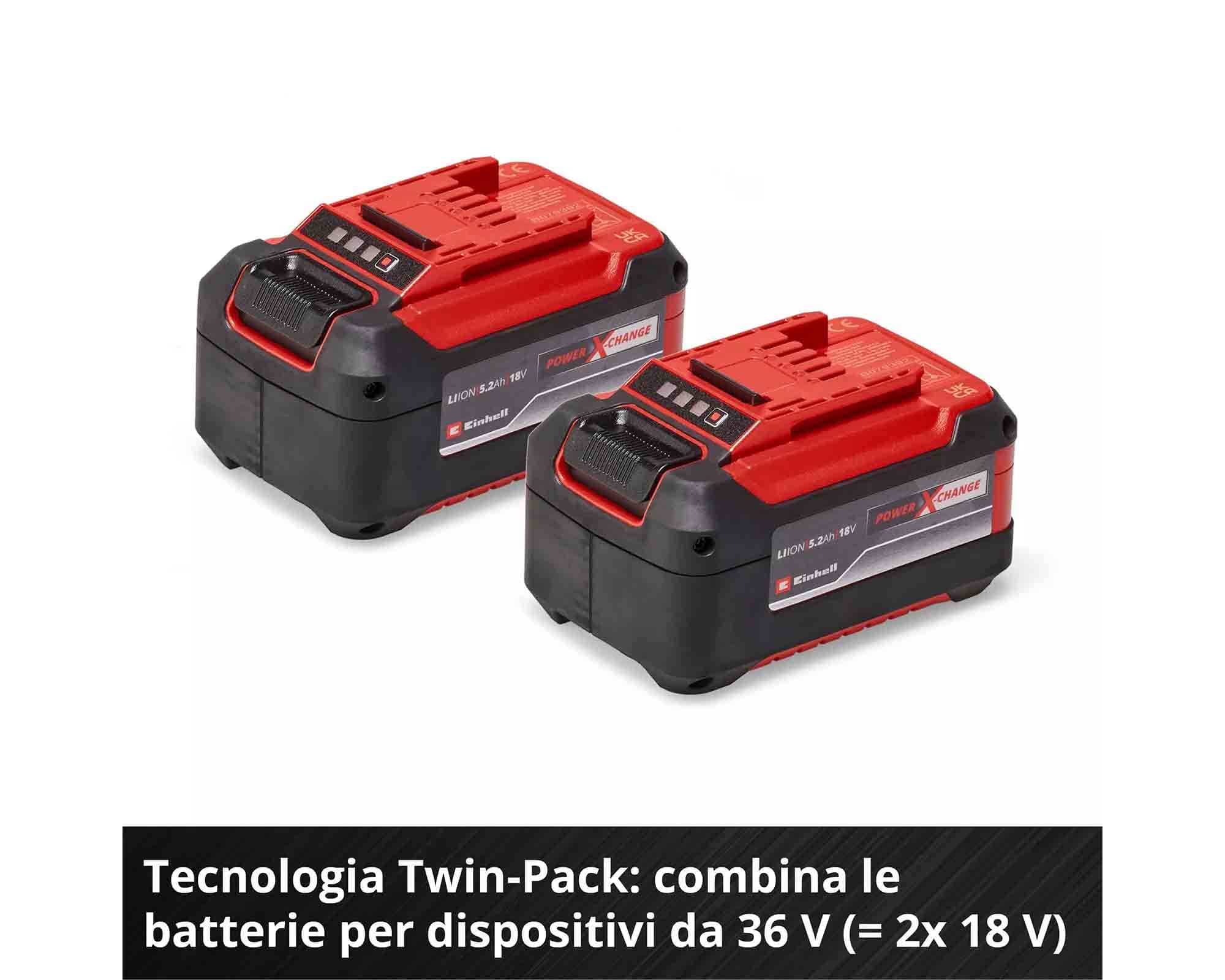 Batteria 5.2 AH con Caricabatterie 18 V Power X-Change - Einhel - immagine 8