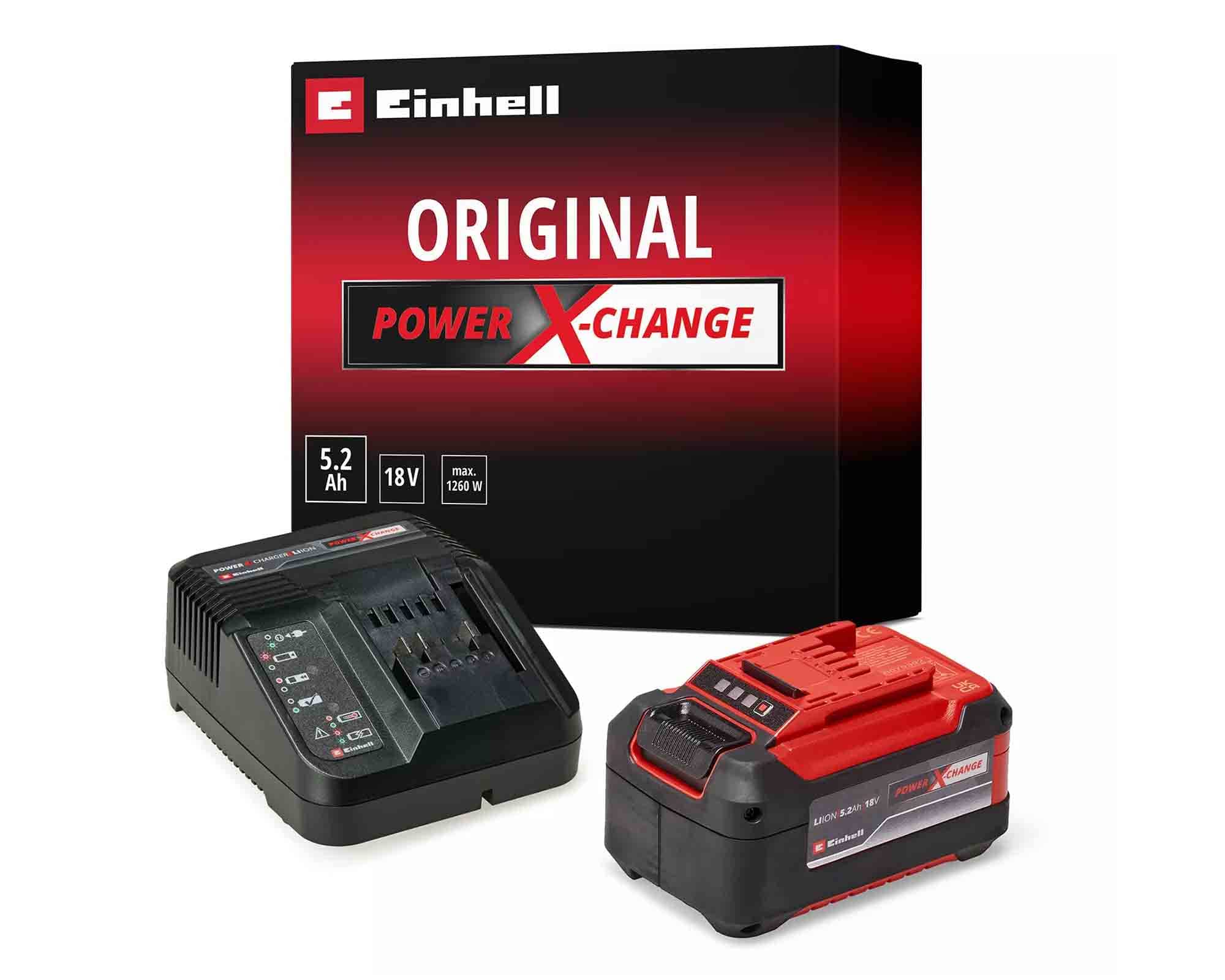 Batteria 5.2 AH con Caricabatterie 18 V Power X-Change - Einhel