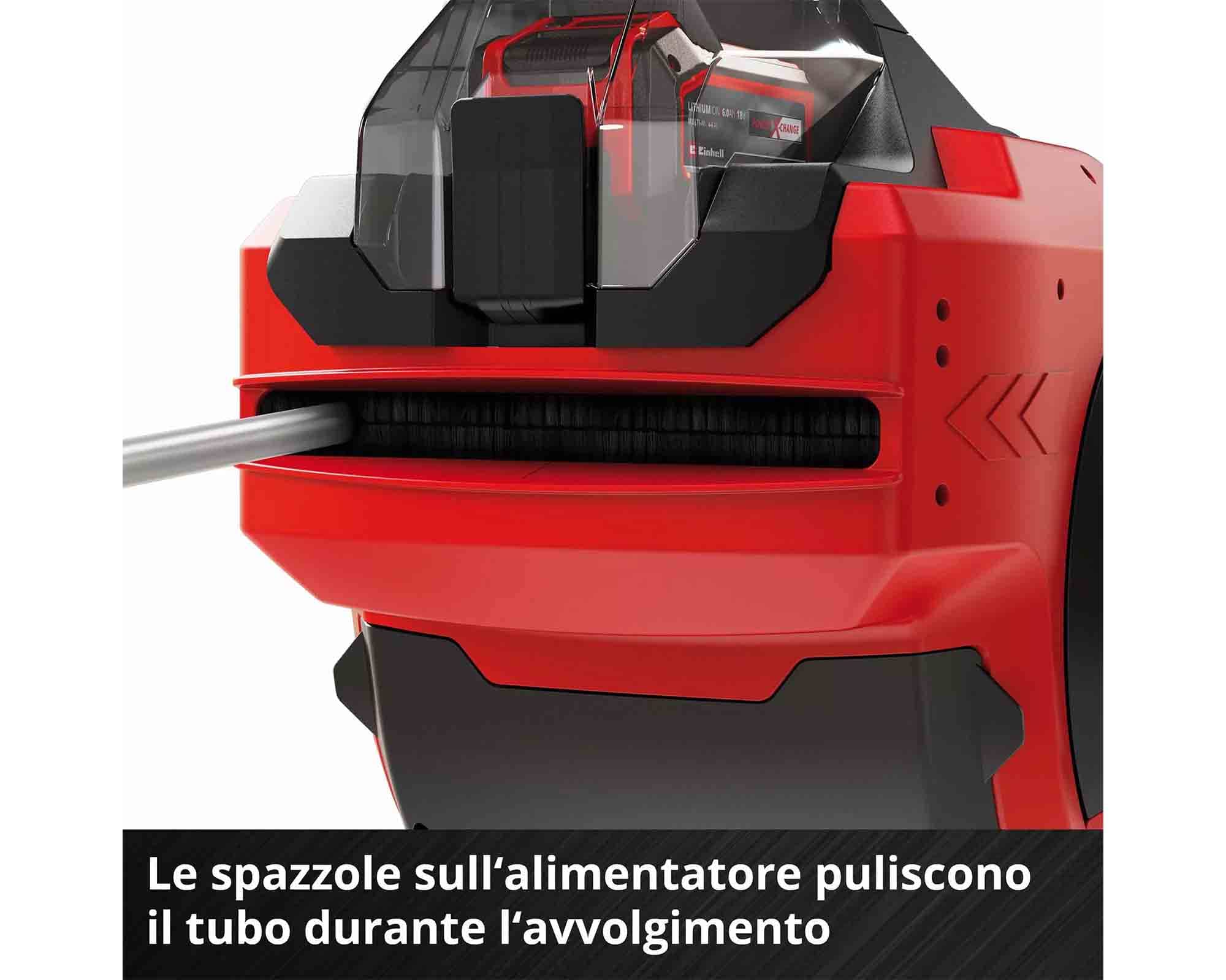 Tamburo Avvolgitubo Automatico a Batteria 18 V Orientabile Fino a 180° GE-HR 18/30 LI - Einhel - immagine 4