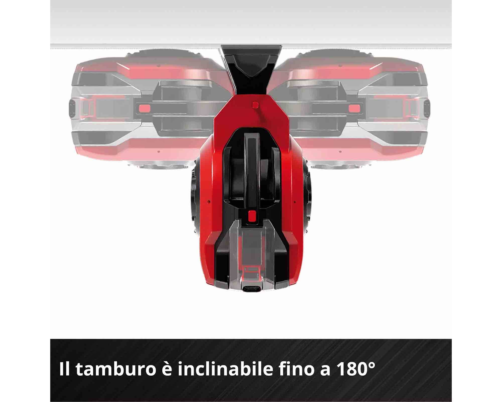 Tamburo Avvolgitubo Automatico a Batteria 18 V Orientabile Fino a 180° GE-HR 18/30 LI - Einhel - immagine 7