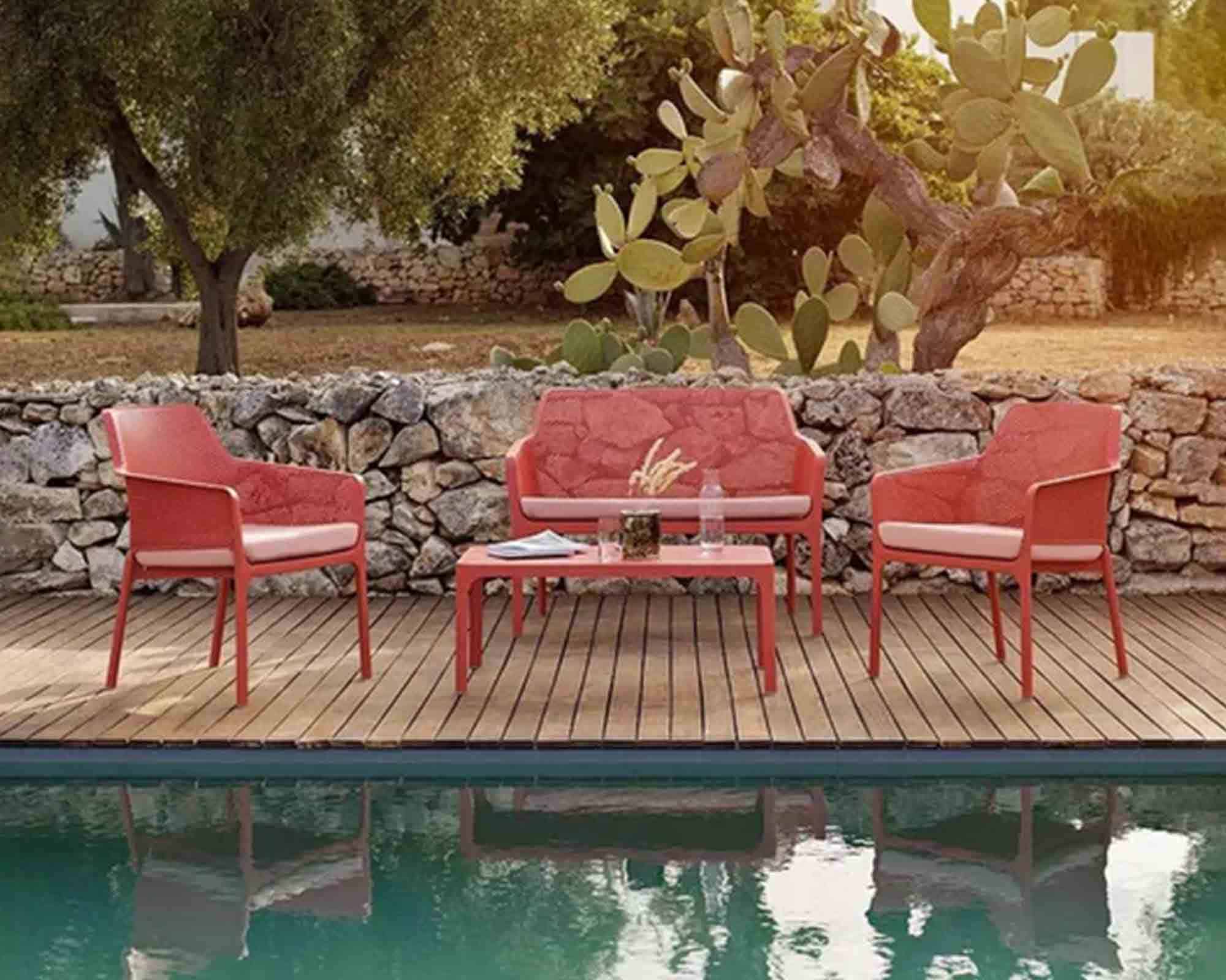 Poltrona Net Relax Corallo in Resina e Polipropilene - Nardi - immagine 3