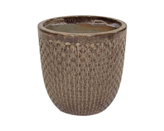 Cachepot Grace Wyber Capuccino D14x16cm in Ceramica