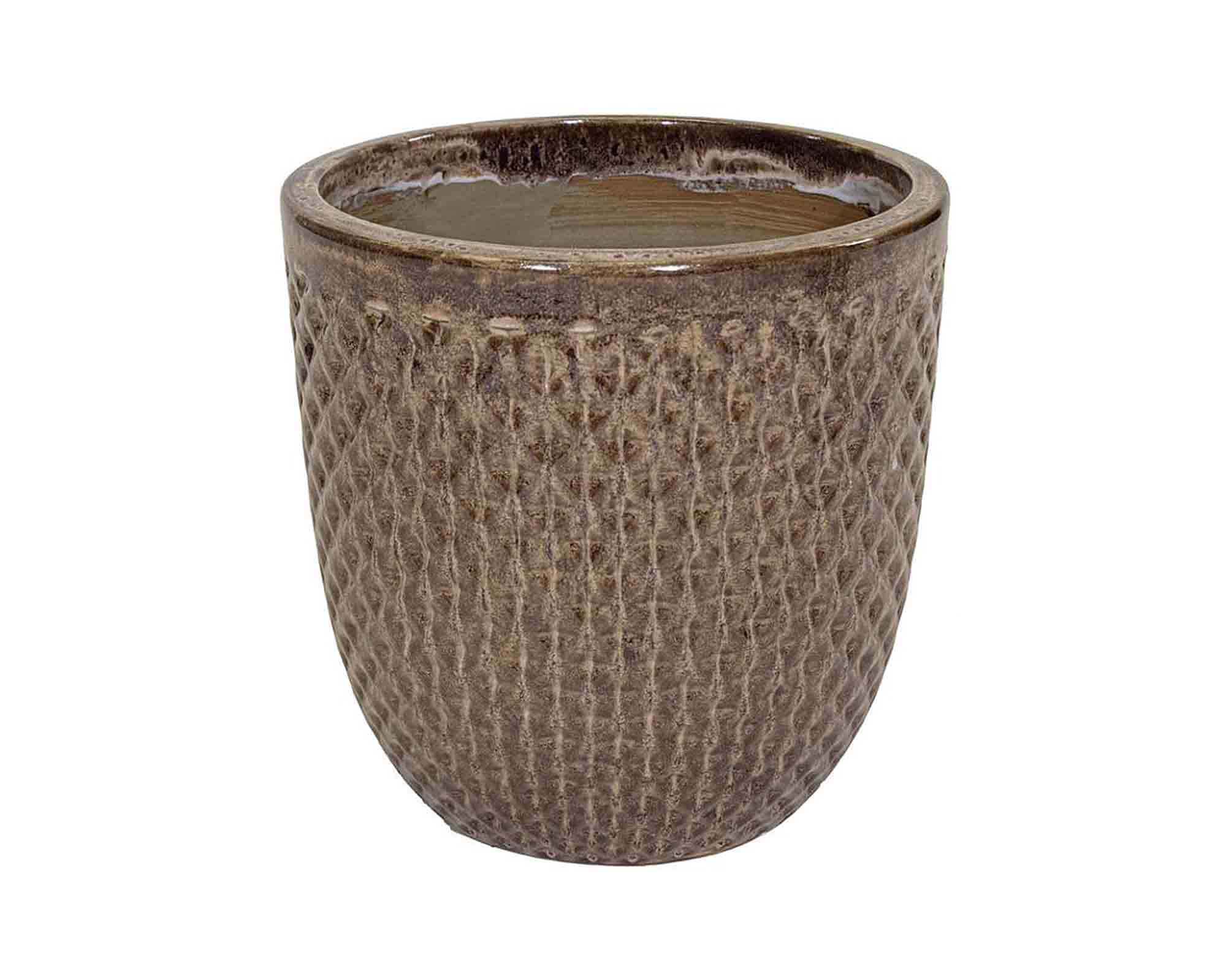 Cachepot Grace Wyber Capuccino D14x16cm in Ceramica