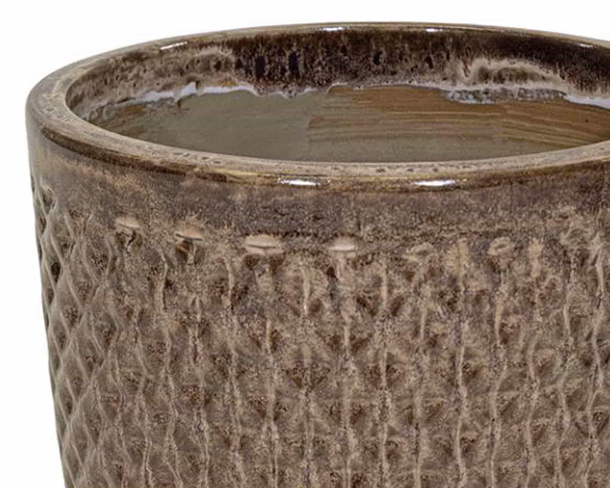 Cachepot Grace Wyber Capuccino D14x16cm in Ceramica - immagine 2