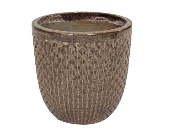 Cachepot Grace Wyber Capuccino D23x25cm in Ceramica