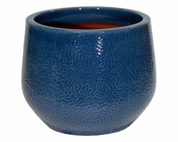 Cachepot Picchettato Dimples Verde Blu D32x25,5cm in Ceramica