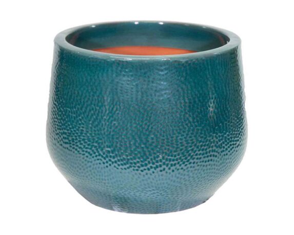 Cachepot Picchettato Dimples Verde D18x14,5cm in Ceramica