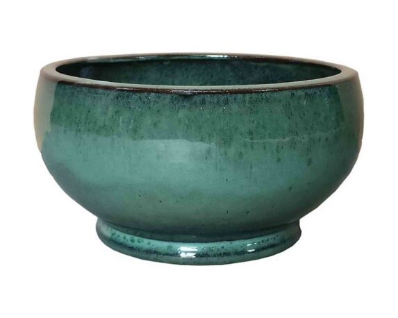 Cachepot Bowl Noble Verde Muschio D18x9cm in Ceramica