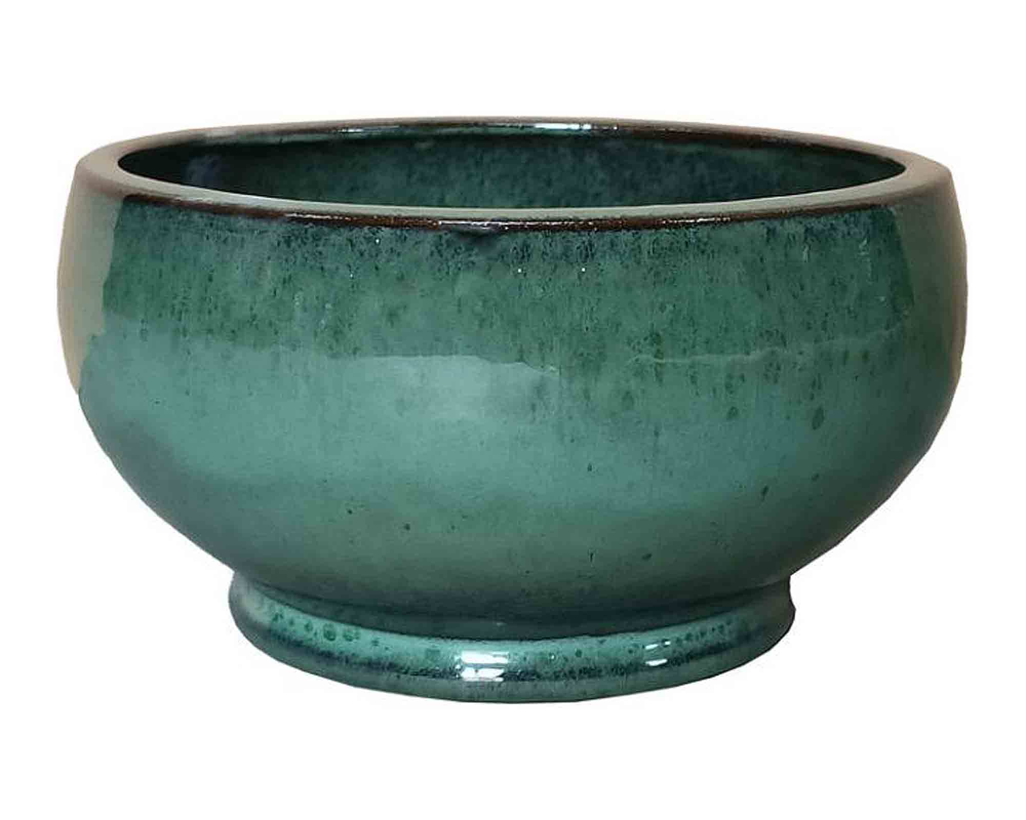 Cachepot Bowl Noble Verde Muschio D39x19cm in Ceramica