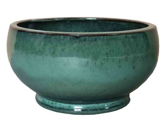 Cachepot Bowl Noble Verde Muschio D53x25cm in Ceramica