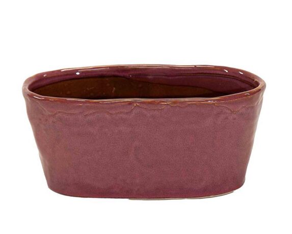 Cachepot Ovale Elengante e Decorativo Ciliegia 25×13,5x11cm in Ceramica