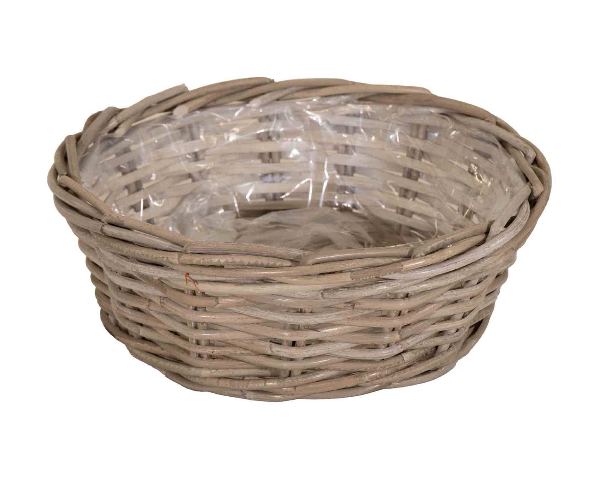 Cesta Tonda Basso Naturale D25cm in Rattan