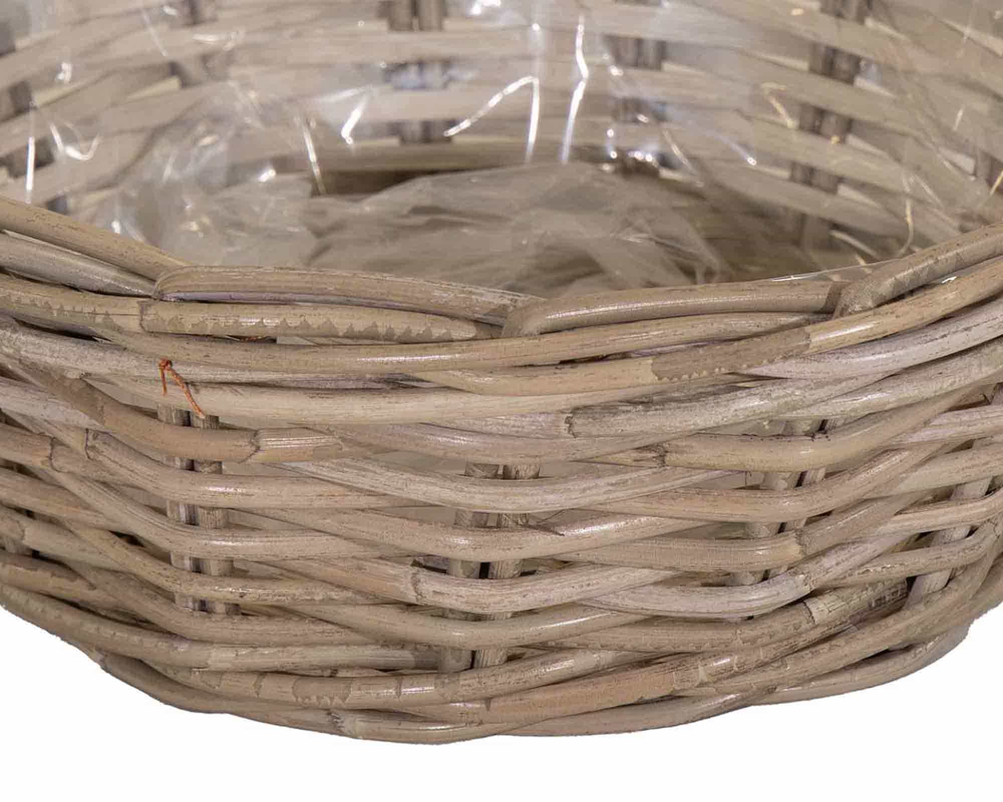 Cesta Tonda Basso Naturale D25cm in Rattan - immagine 2
