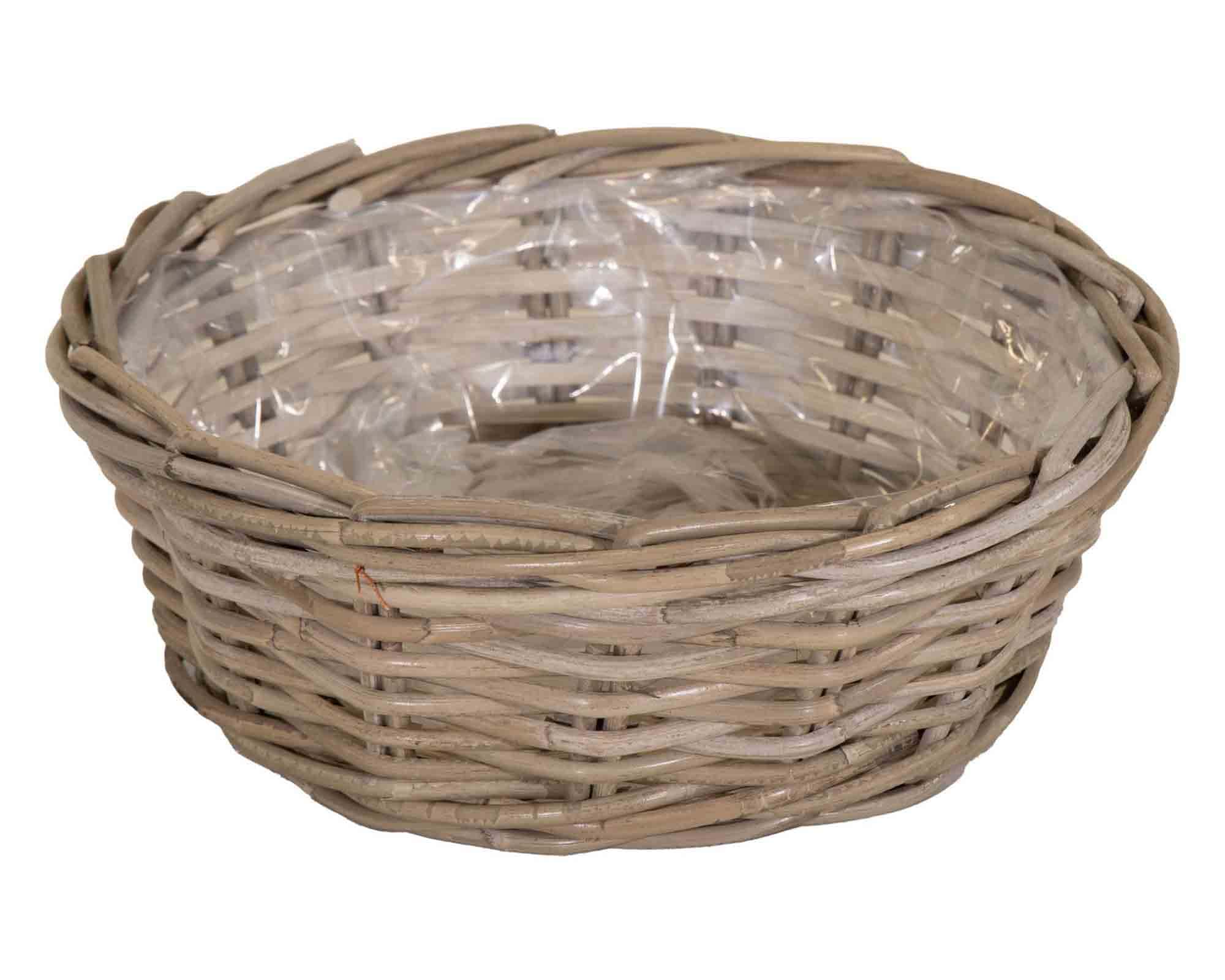 Cesta Tonda Basso Naturale D32cm in Rattan