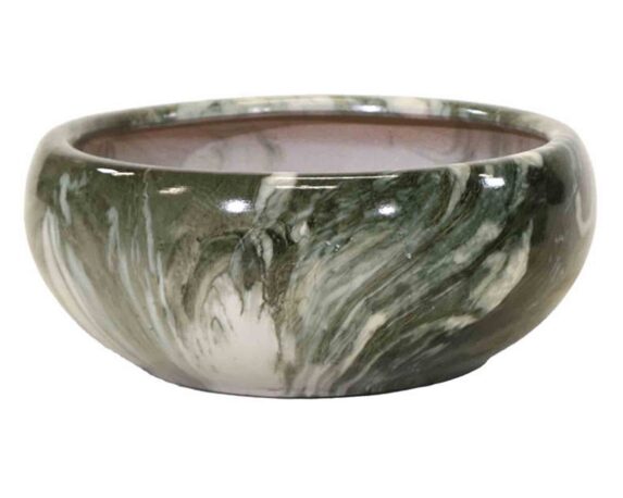 Cachepot Emperor Smaltato Verde D41x19cm in Ceramica