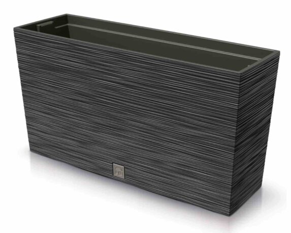 Fioriera Rettangolare Furu Antracite 77×23,5×40,5cm in Plastica Riciclata