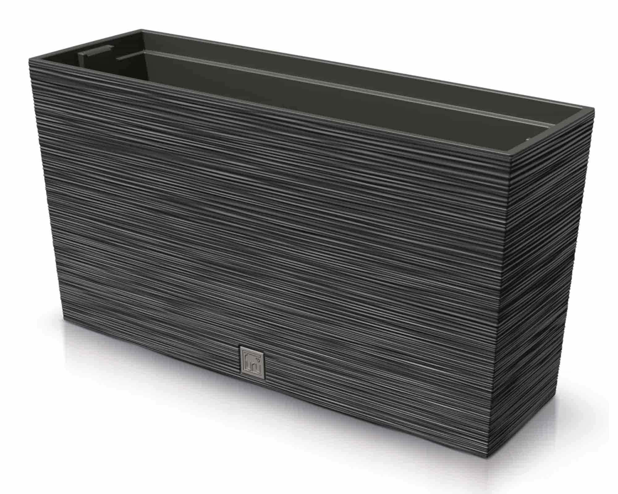 Fioriera Rettangolare Furu Antracite 77x23,5x40,5cm in Plastica Riciclata