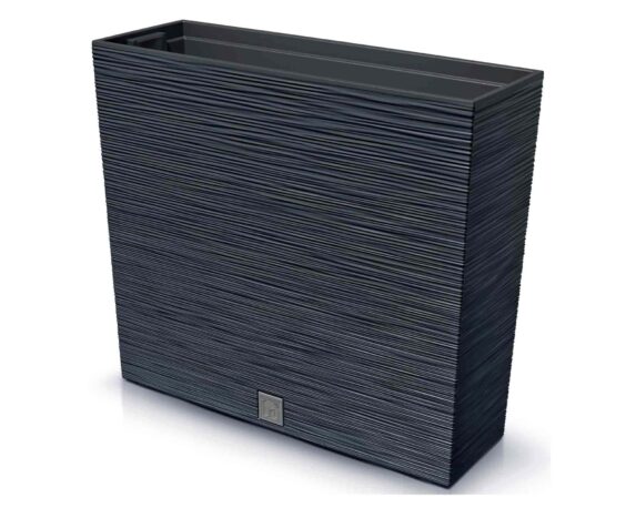 Fioriera Rettangolare Furu Antracite 77×23,5×68,5cm in Plastica Riciclata