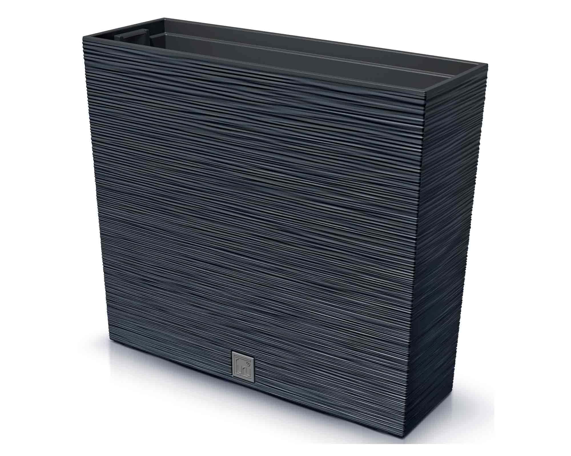 Fioriera Rettangolare Furu Antracite 77x23,5x68,5cm in Plastica Riciclata