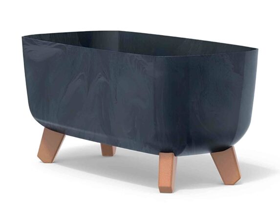 Vaso con Piedini Gracia Eco Antracite 39×19,5×18,5cm in Plastica Riciclata