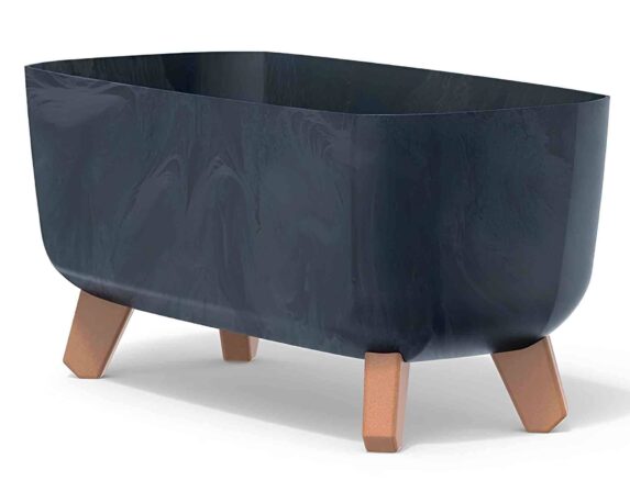 Vaso con Piedini Gracia Eco Antracite 58x24x23,5cm in Plastica Riciclata