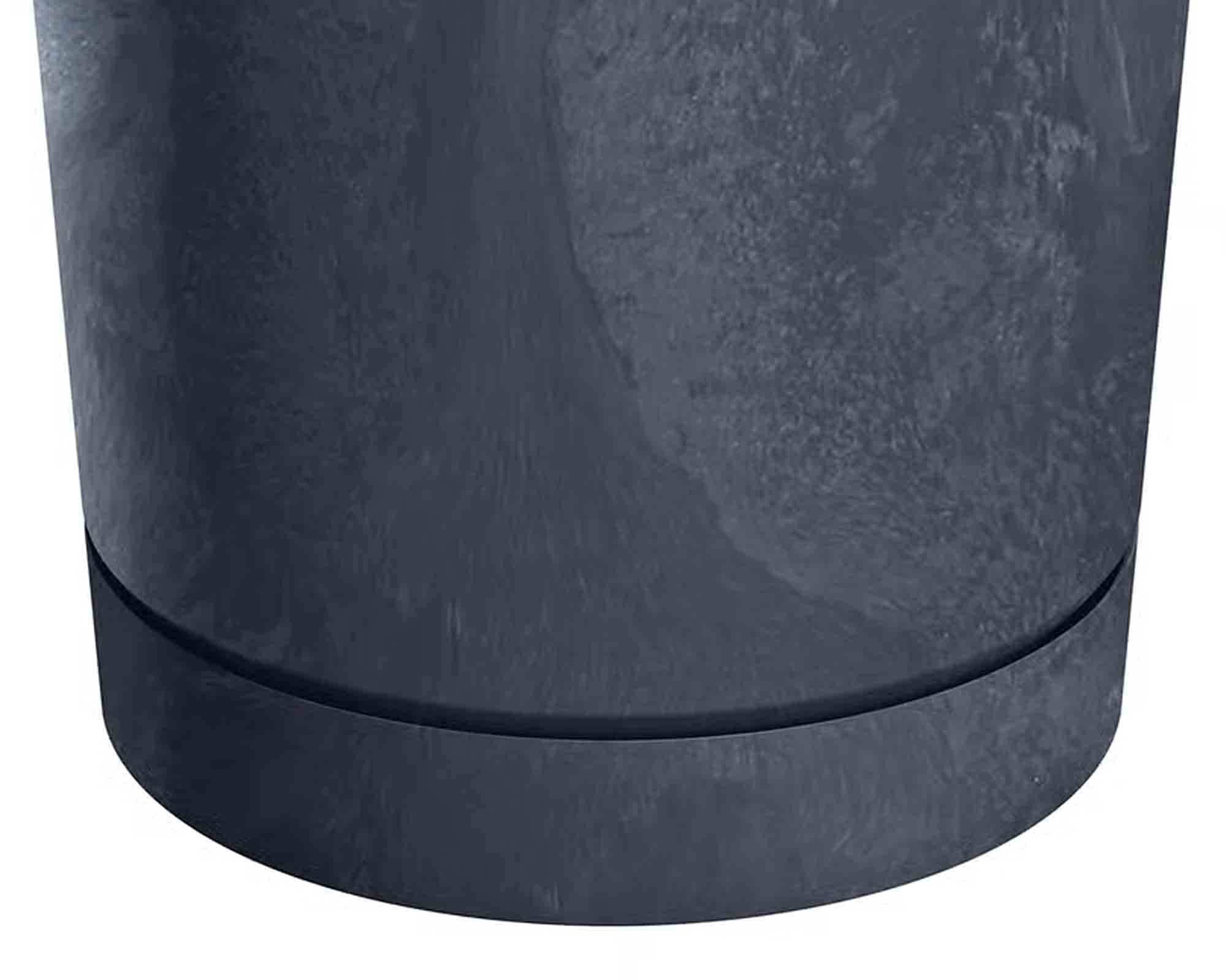 Vaso Cilinfrico Effetto Beton Antracite D39x37,5cm in Plastica Riciclata - immagine 2