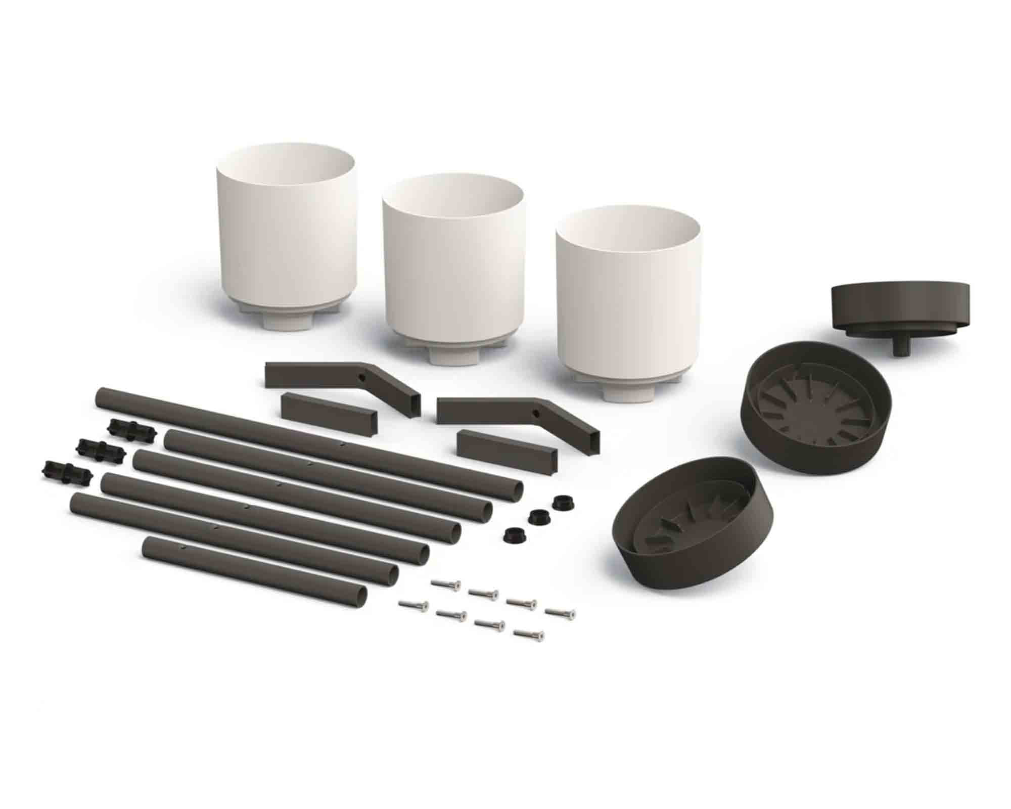 Etagere con 3 Fori Alto Bianco 42x39,5x12,5cm in Metallo - immagine 2