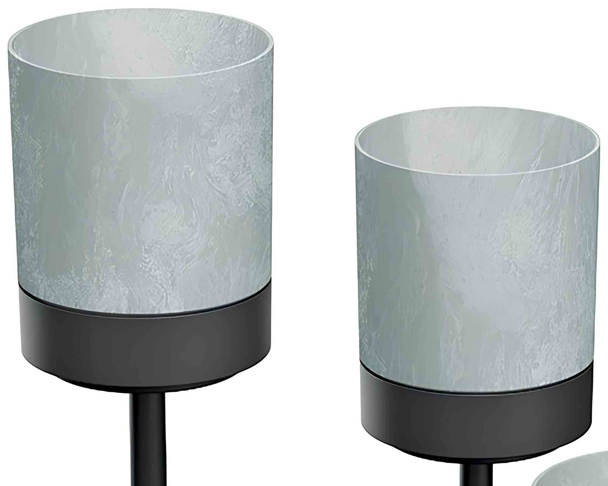 Etagere con 3 Fori Basso Antracite 54x49x80,5cm in Metallo - immagine 4