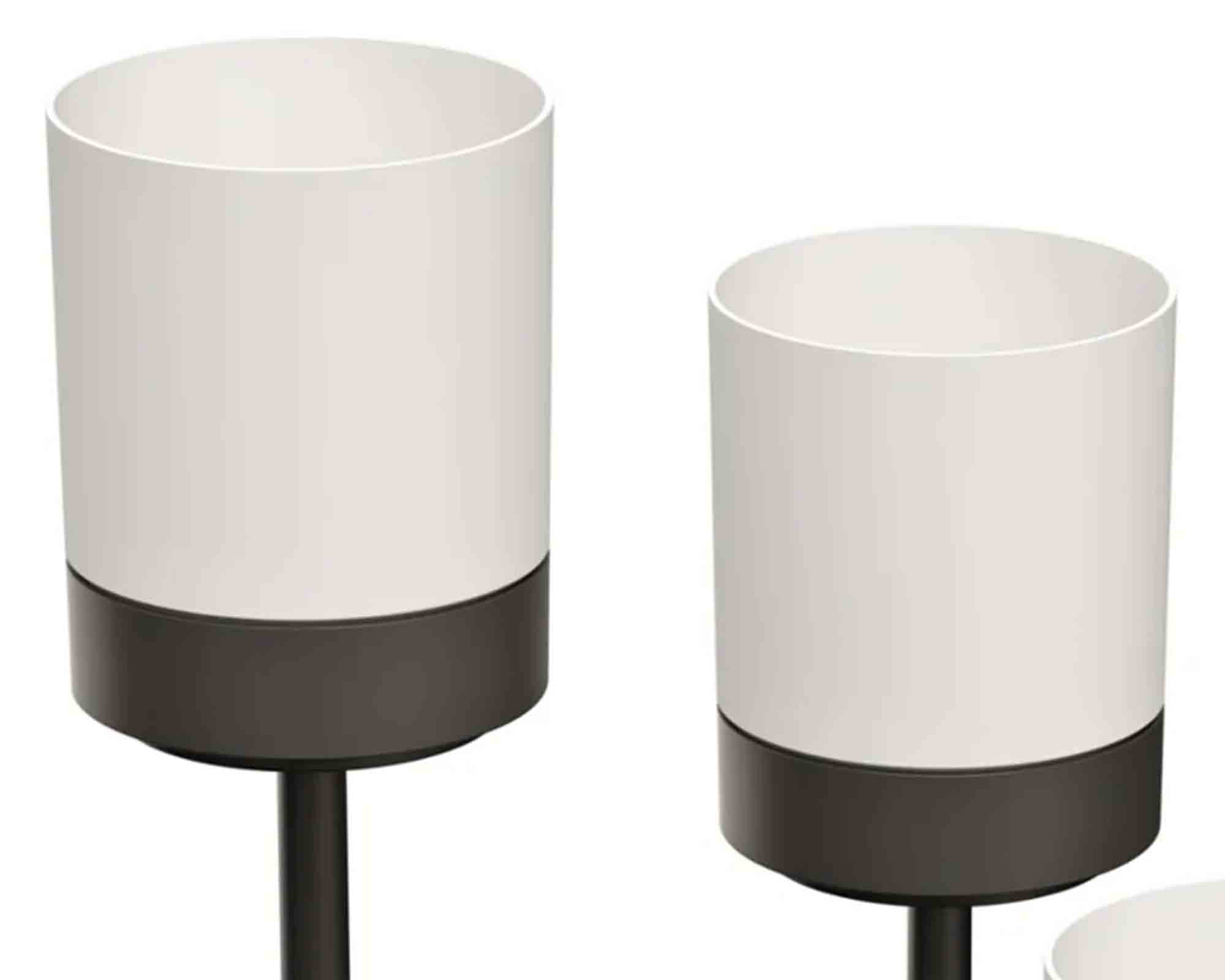 Etagere con 3 Fori Basso Bianco 54x49x80,5cm in Metallo - immagine 3