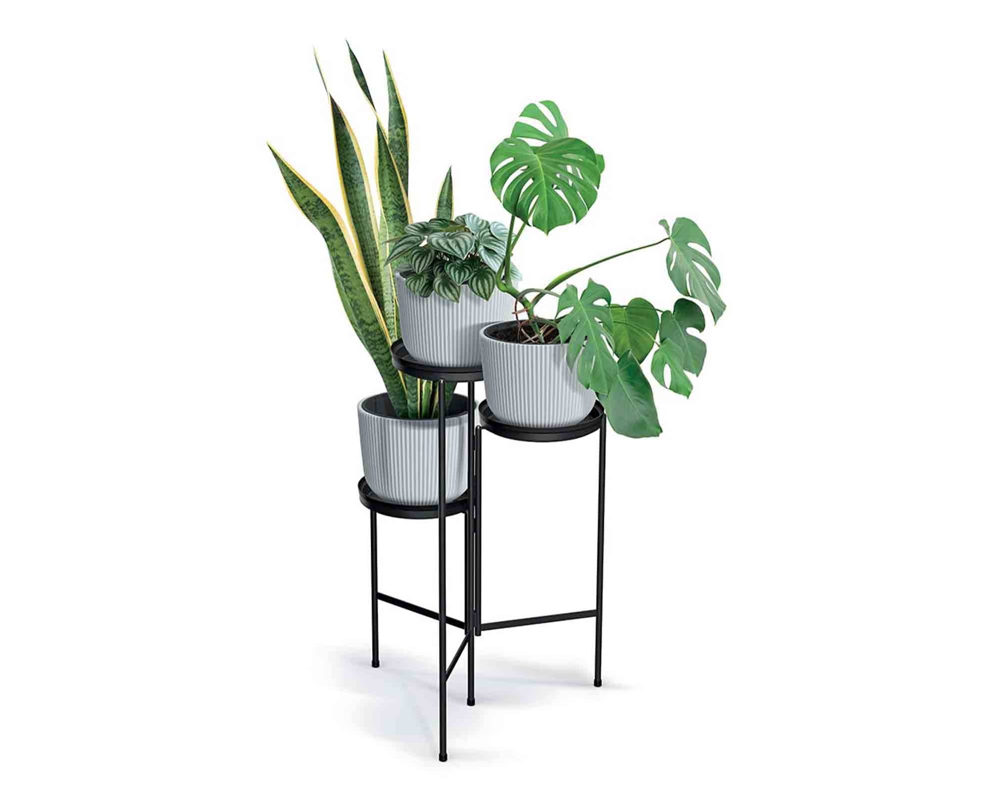 Etagere con 3 Piani Antracite 42x40,5x60cm in Metallo - immagine 5