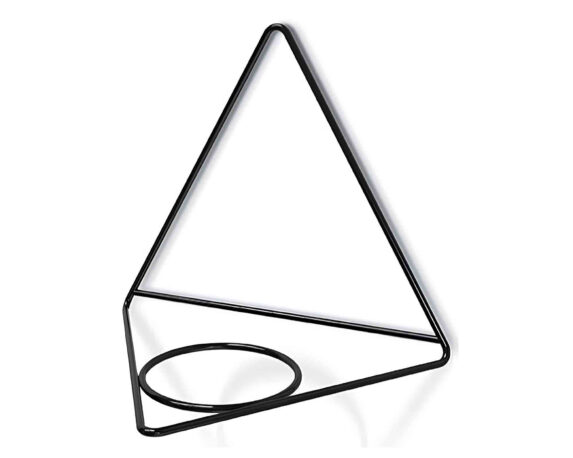 Supporto per Piante Sospeso Triangolo Antracite 30x21x25,5cm in Metallo