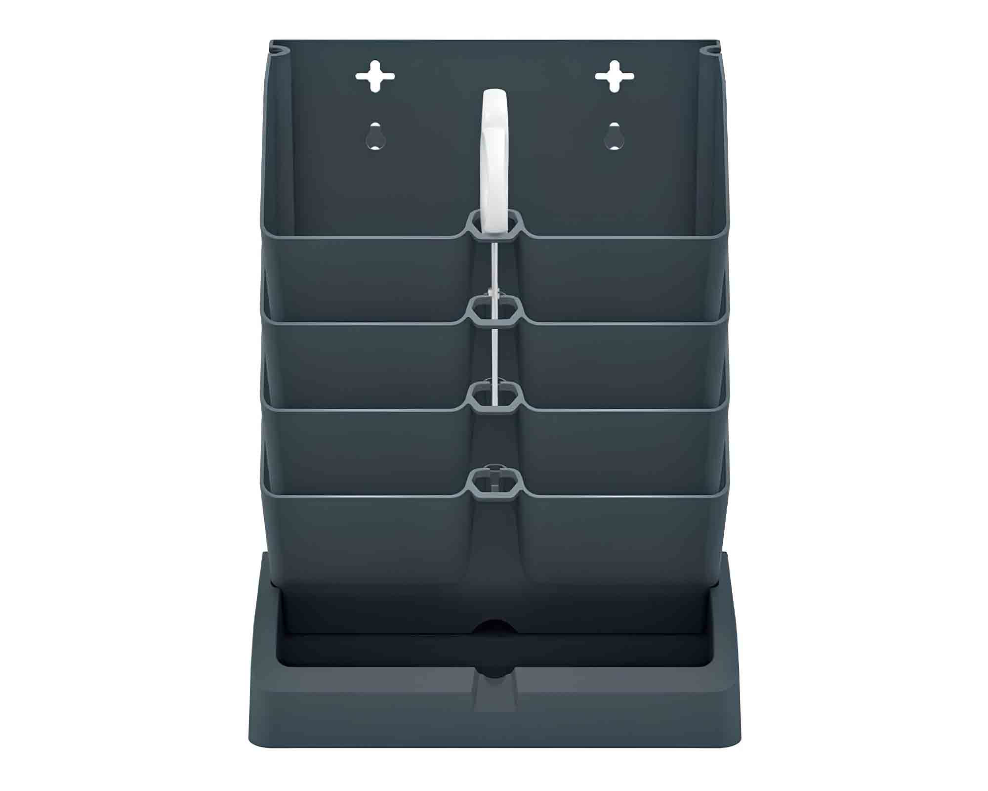 Porta Piante Verticale Universale Mini Cascade con Supporto Antracite 19,5x11,5x47,5cm in Plastica - immagine 2