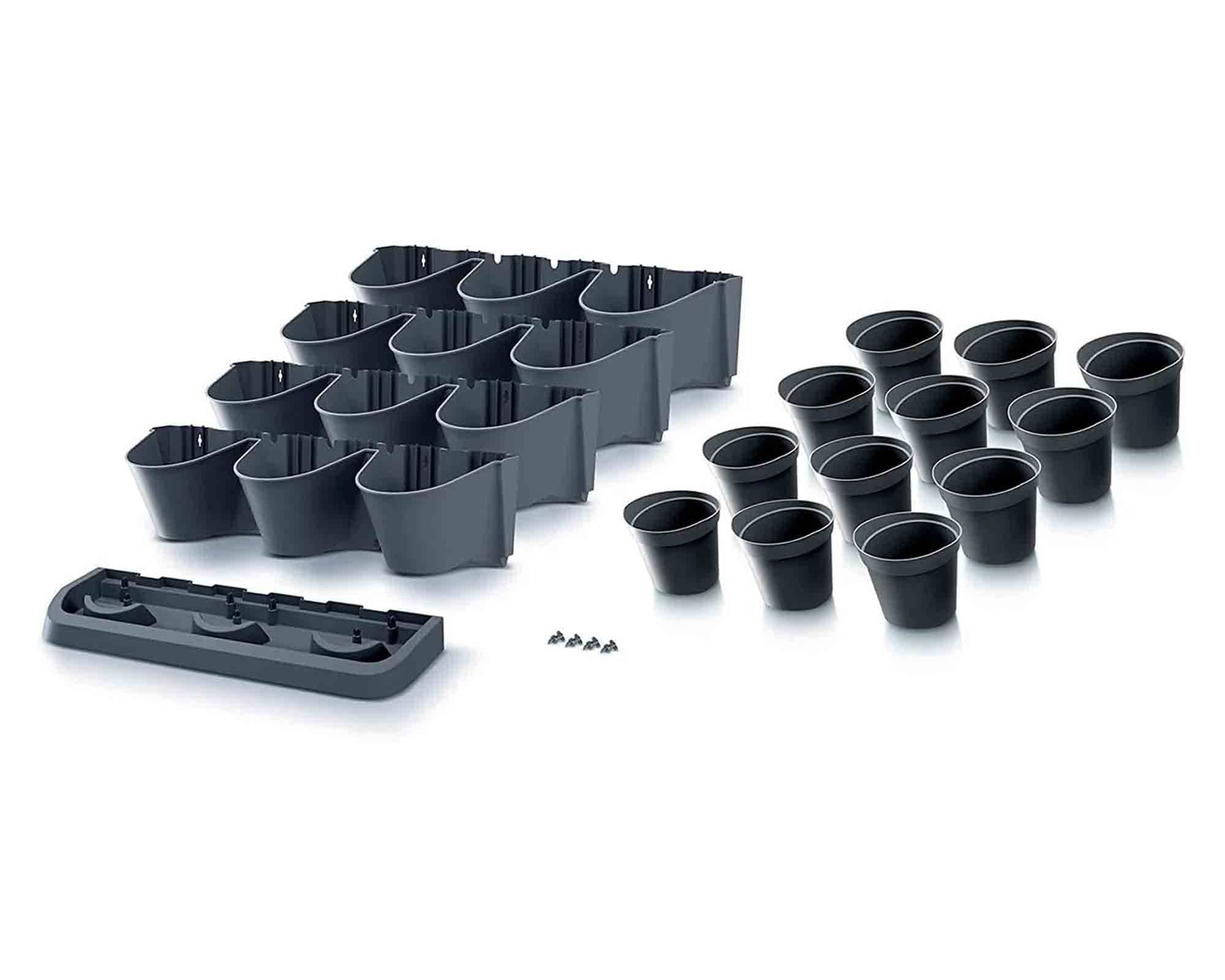 Porta Piante Verticale Universale con 3 Fori da Parete 67x18x57cm in Plastica - immagine 2