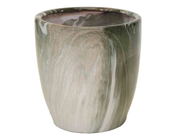 Cachepot Emperor Egg High Smaltato Verde D39x42cm in Ceramica in Terracotta