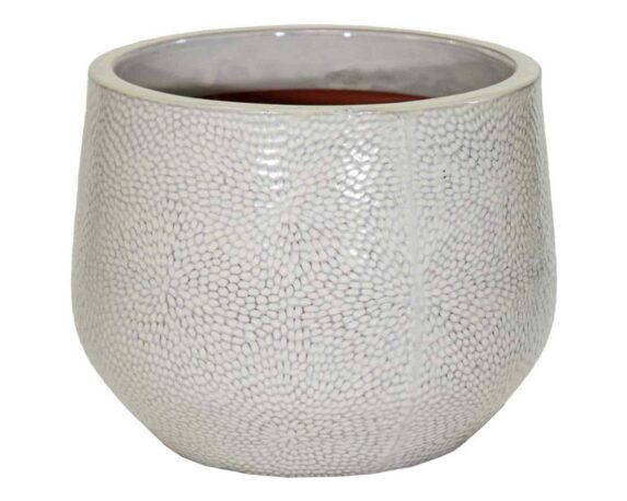 Cachepot Portly Dimples Beige D32x25,5cm in Terracotta