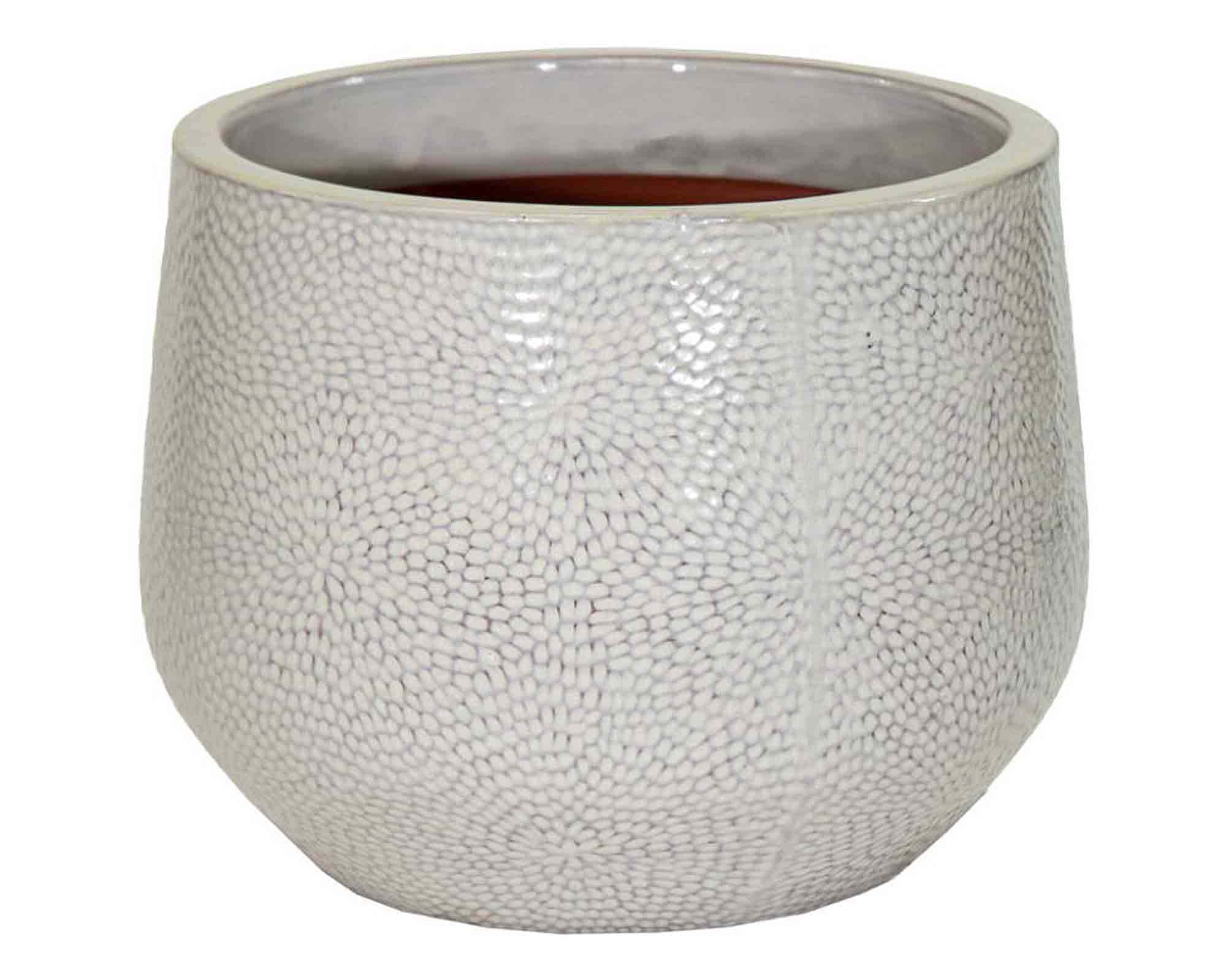 Cachepot Portly Dimples Beige D32x25,5cm in Terracotta