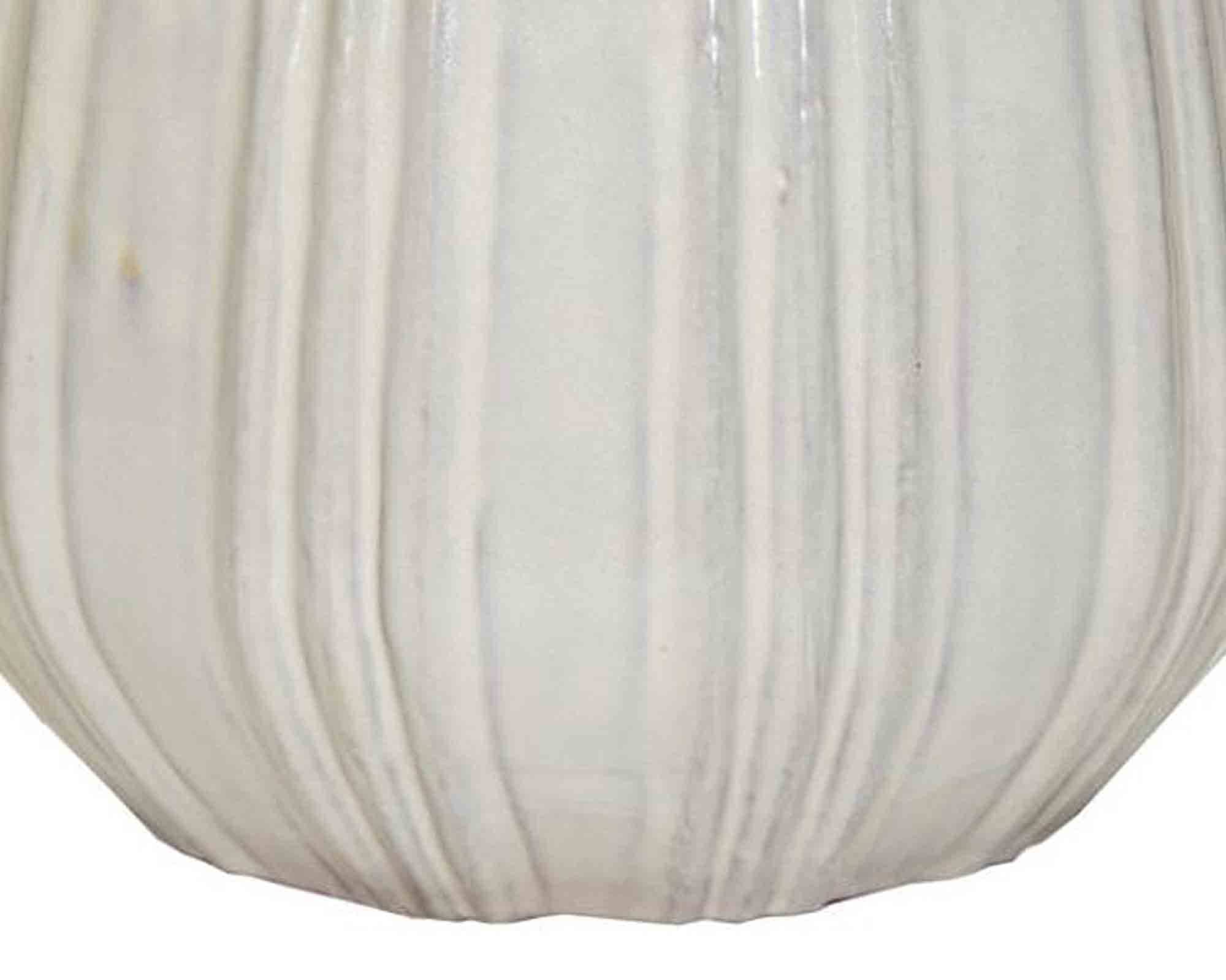 Cachepot Portly con Righe Verticali Beige D25x20cm in Terracotta - immagine 2