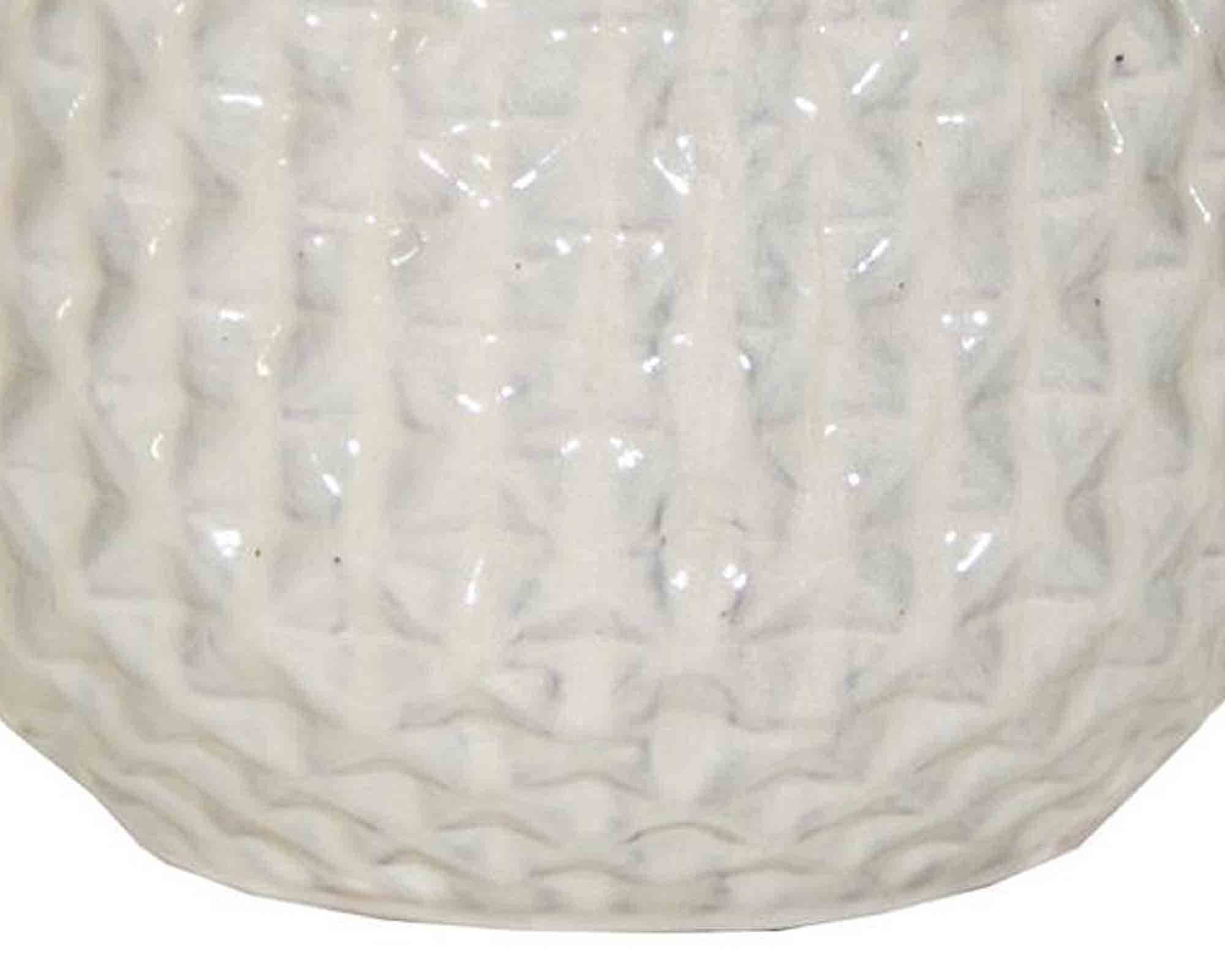 Cachepot Portly Wyber Smaltato Beige D18x14,5cm in Terracotta - immagine 2