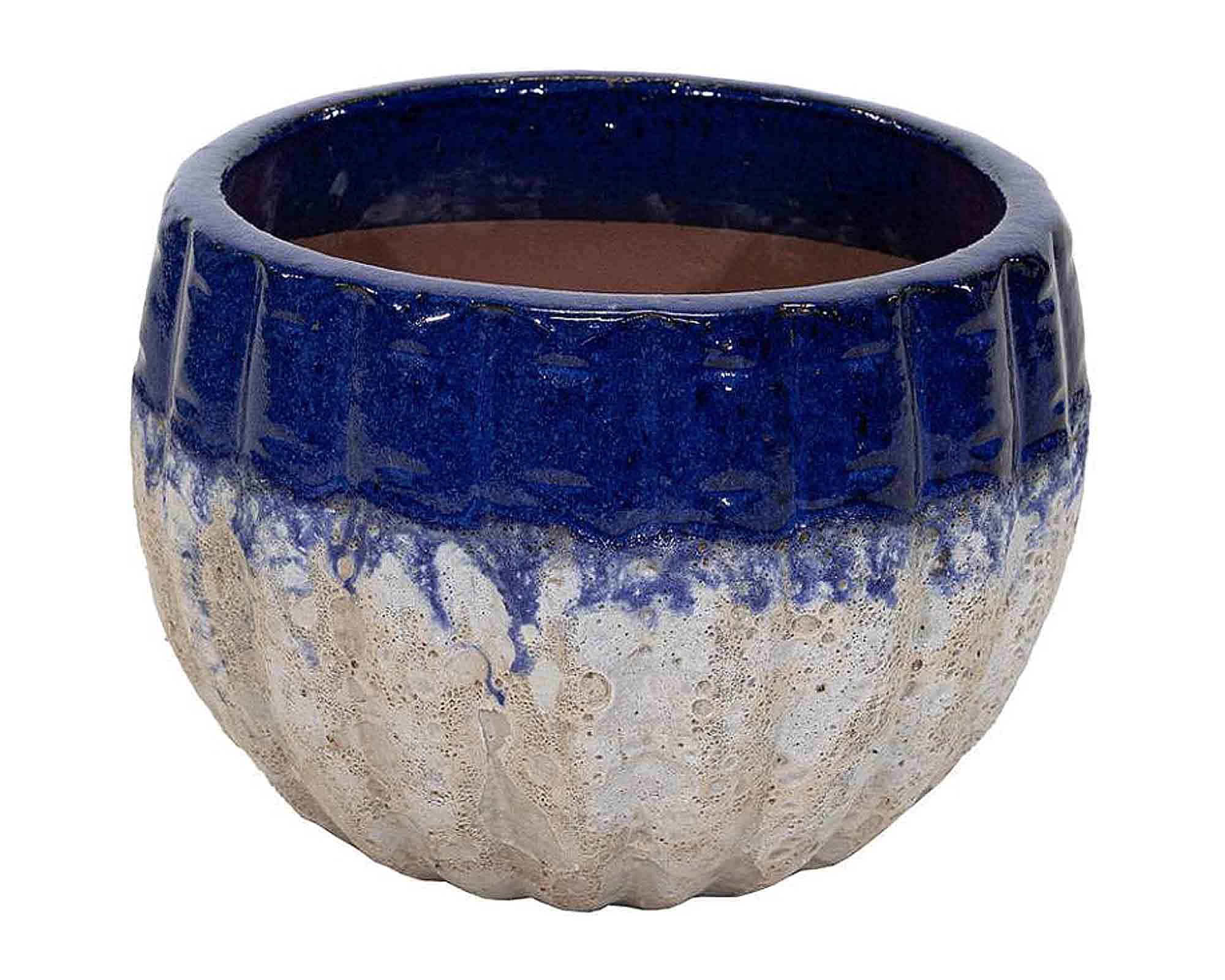 Cachepot Elegante e Decorativo Smaltato Bianco D27x22cm in Terracotta