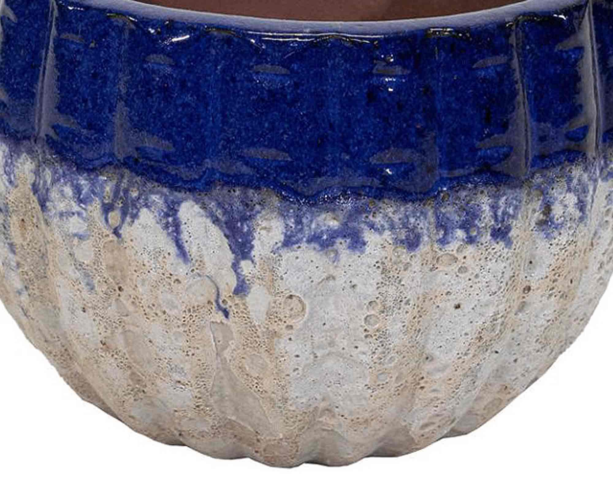 Cachepot Elegante e Decorativo Smaltato Bianco D27x22cm in Terracotta - immagine 2