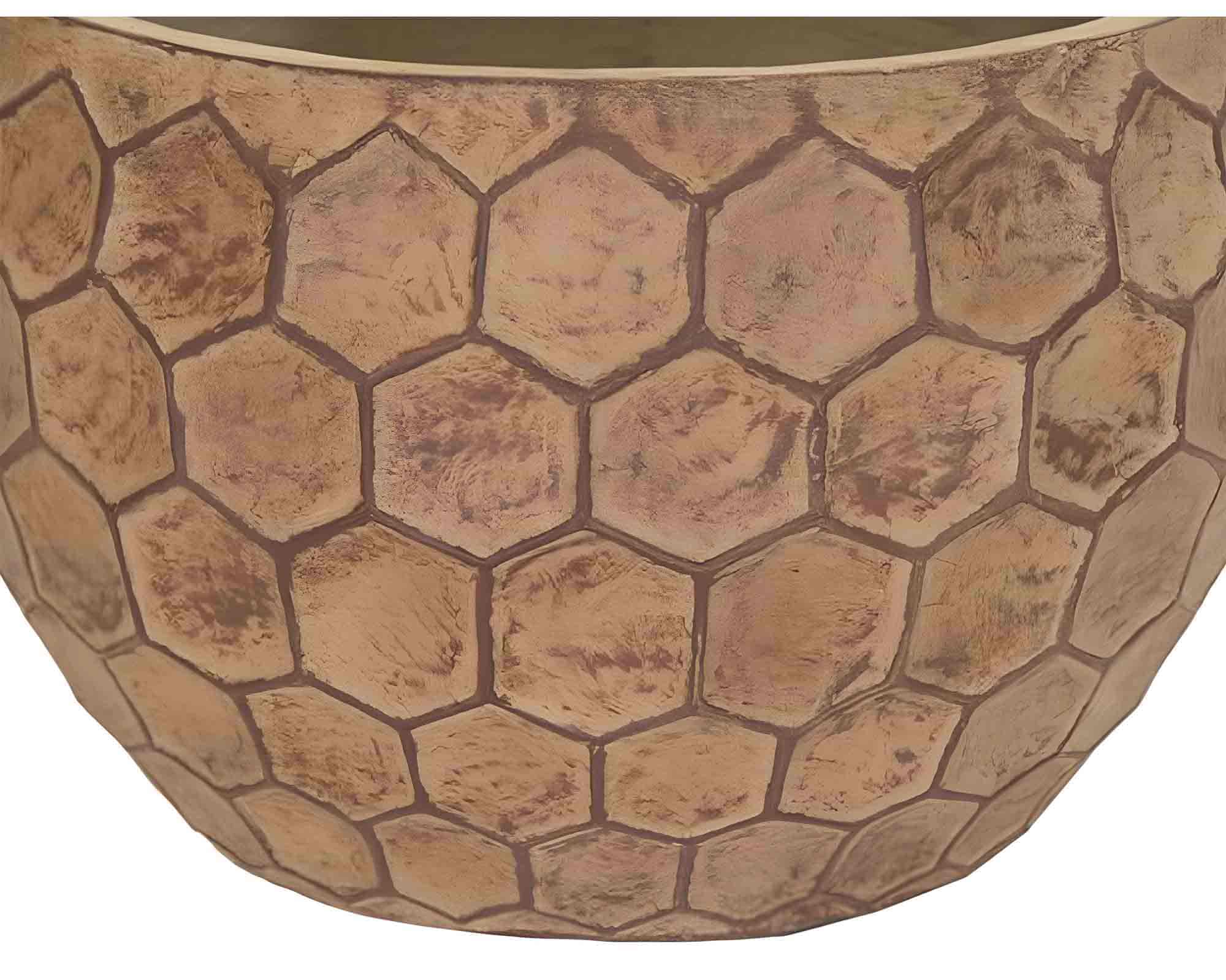 Cachepot Yara Bowl Smaltato Caramello D42,5x27cm in Terracotta - immagine 2