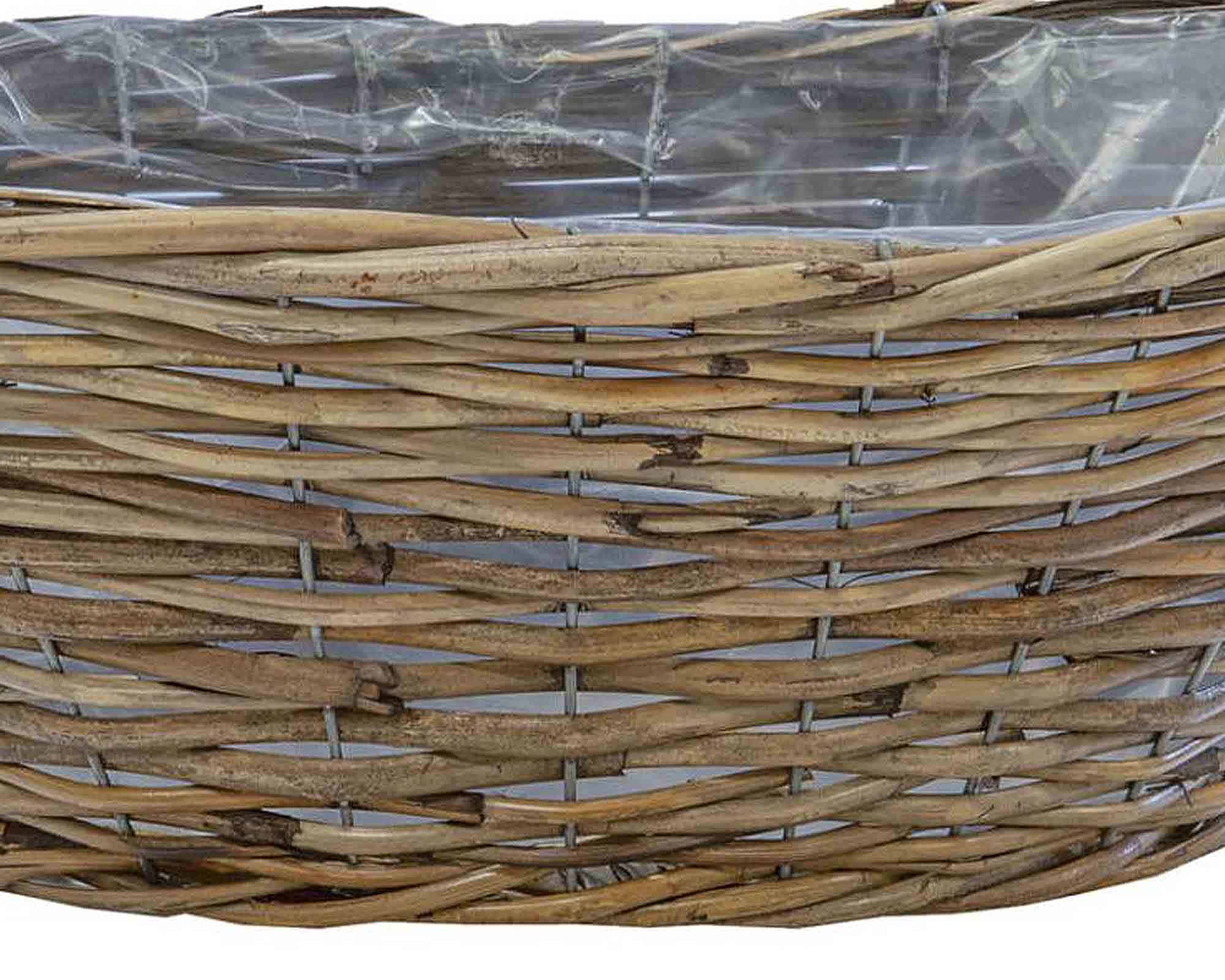 Cesta Ovale Naturale 58x23x15cm in Rattan - immagine 2