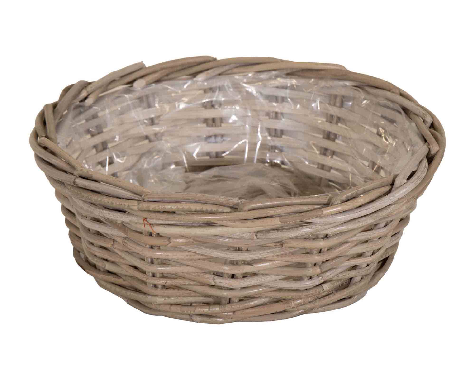 Cesta Tonda Basso Naturale D29cm in Rattan